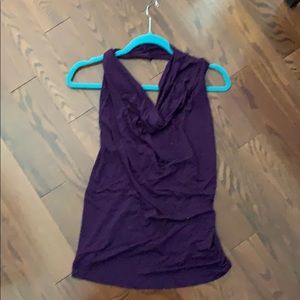 Purple drape front halter top size Large